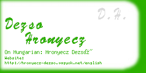 dezso hronyecz business card